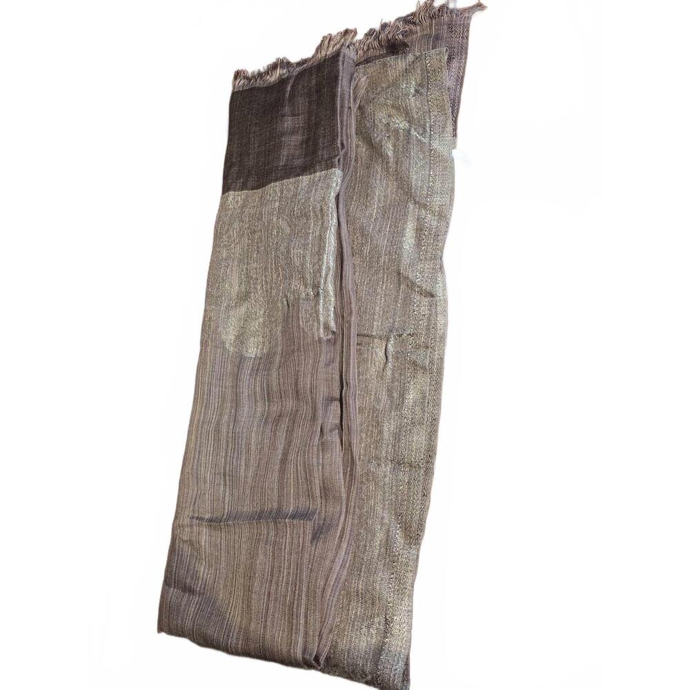 NEW DAVID JEFFERY modal shawl in brown and town